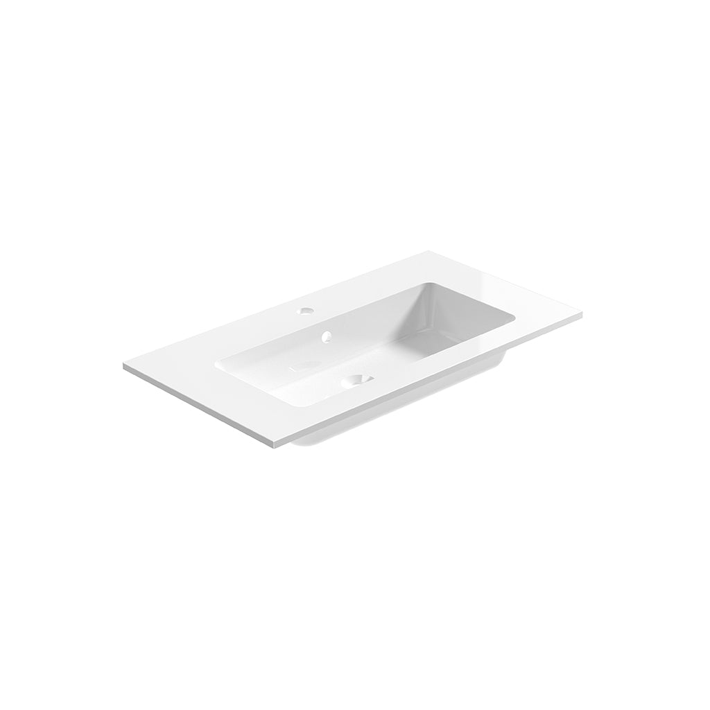 VALENZUELA Ibiza Glossy Single Bowl Composite Stone Kitchen Sink - Modern Durable Basin for Farmhouse, RV & Tiny House Kitchen Remodel