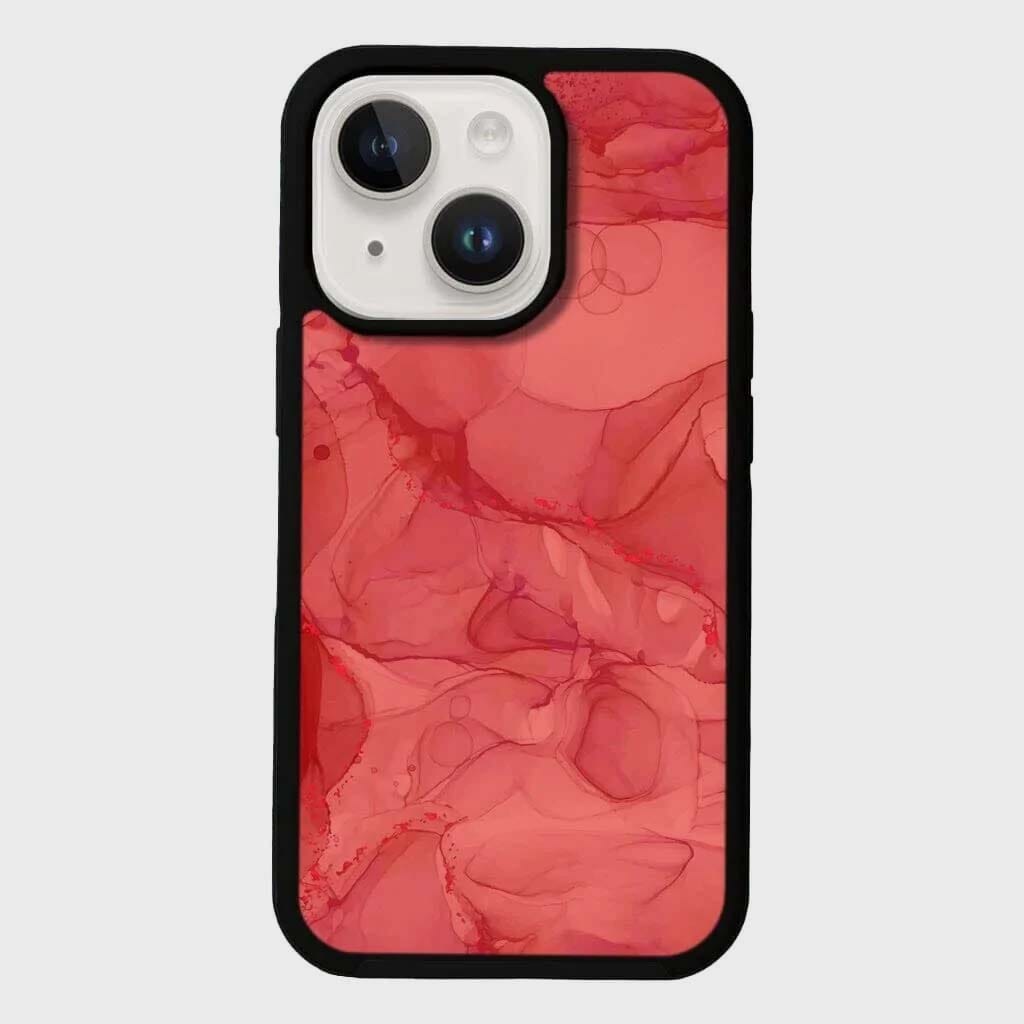 MagSafe iPhone 13 Case - Red Marble Design Shockproof Protective Cover with Strong Magnetic Alignment | Perfect for Daily Use, Travel & Outdoor Activities