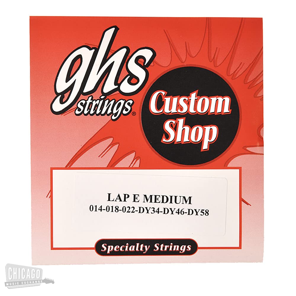GHS Electric Lap Steel Guitar Strings - E Tuning 14-58 Gauge for Slide Guitar - Perfect for Blues, Country & Hawaiian Music Performances