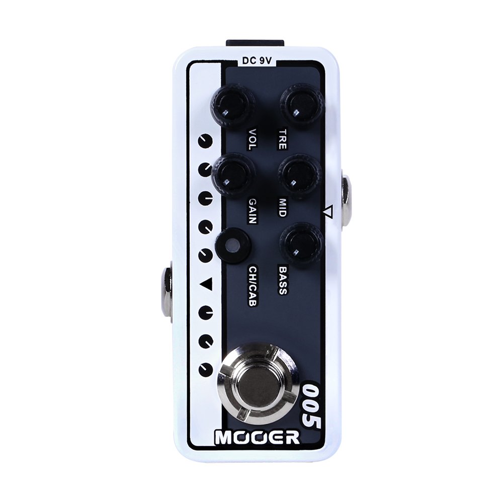 MOOER 005 Brown Sound 3 Micro Preamp Guitar Effects Pedal - Vintage Tube Amp Tone for Electric Guitar, Bass & Recording Studio Use