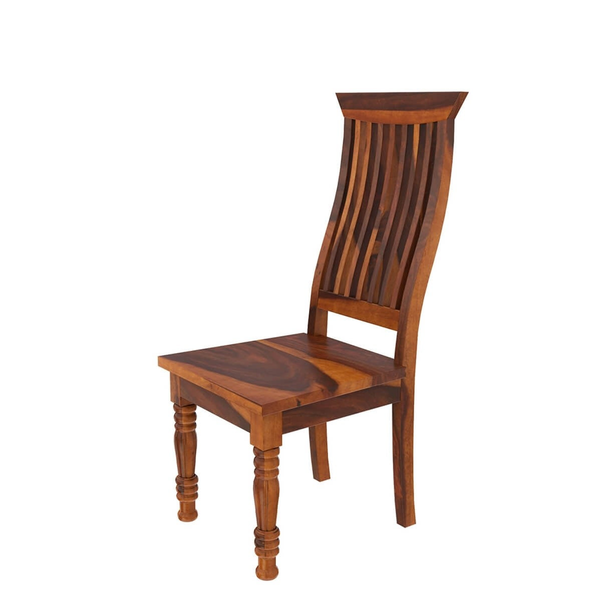 Handcrafted Indian Solid Wood Wave Back Ergonomic Chair - Natural Wood Office Chair for Home & Workspace - Perfect for Long Hours Sitting, Meditation & Relaxation