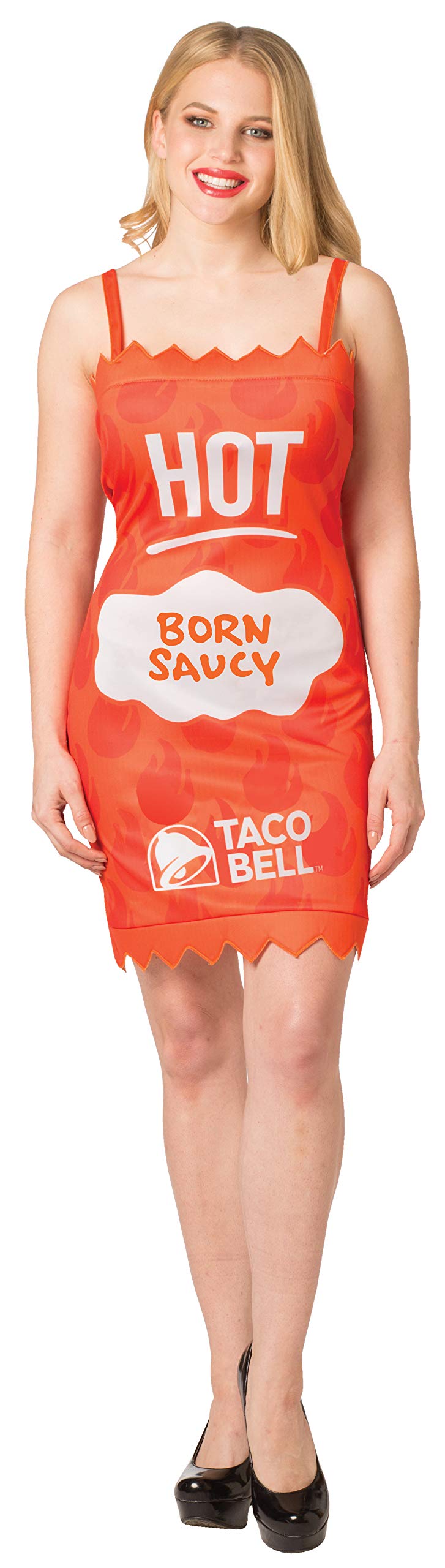 Taco Bell Sauce Packet Dress Costume - Fun & Spicy Outfit for Halloween & Cosplay (Sizes S-XL) - Perfect for Parties, Themed Events & Viral TikTok Videos