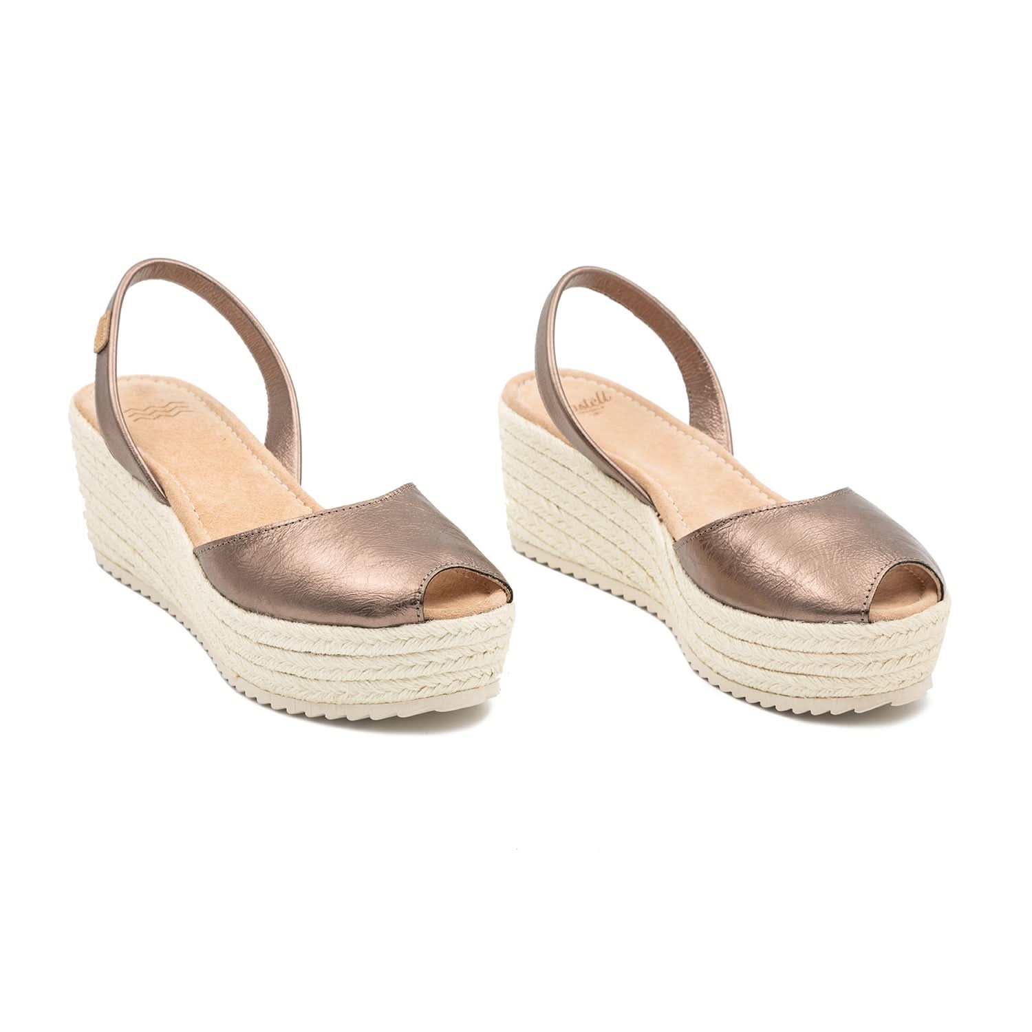 Women's Standard Leather Menorcan Sandals with Metallic Accents - Comfortable & Stylish for Beach, Vacation, and Summer Outfits