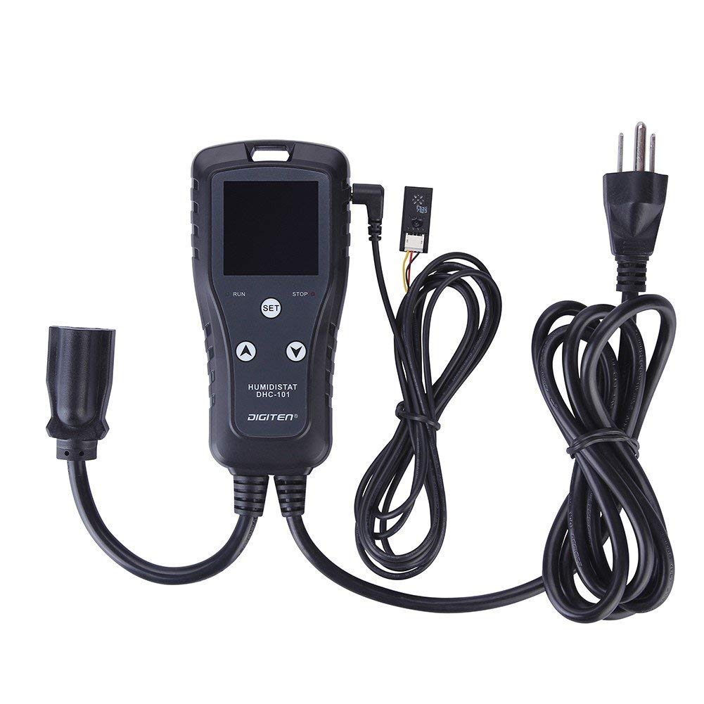 DIGITEN DHC101 Digital Humidity Controller with Pre-Wired Outlet - Precise Reptile Terrarium, Grow Tent, Mushroom Greenhouse, Homebrew Fermentation, Humidifier & Dehumidifier Control for Optimal Environment