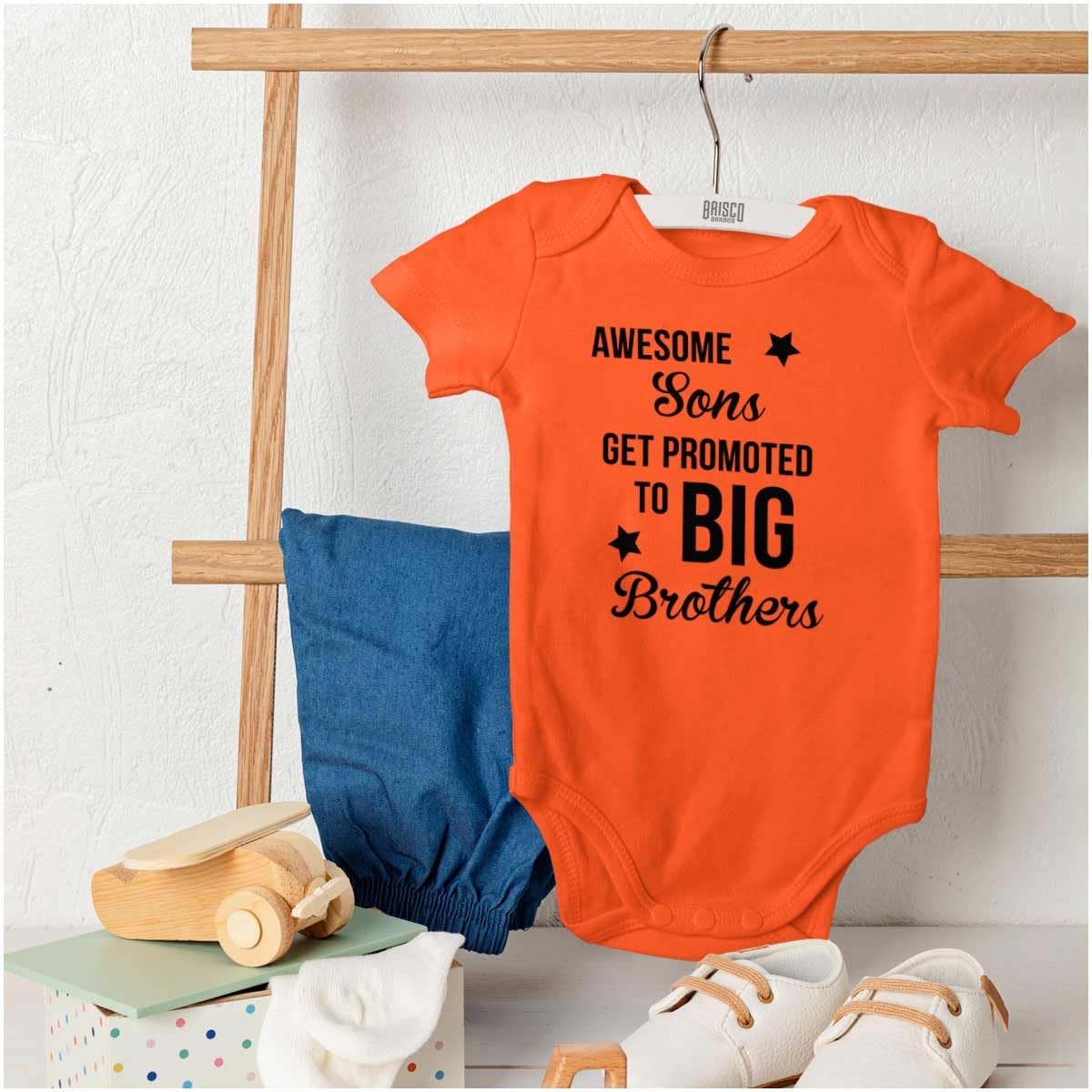 Brisco Brands Big Brother Announcement Baby Bodysuit - Soft Cotton Jumper for Newborn Boys | Perfect for Gender Reveal, Baby Showers & Sibling Photo Shoots