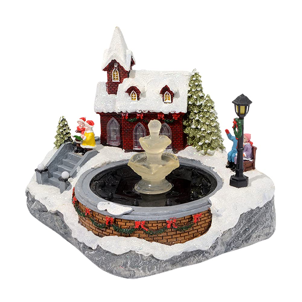 Christmas Snowman Hut Decorations - LED Lighted Musical Resin Ornament for Holiday Tree & Home Décor | Glowing Winter Village Scene for Christmas Party, Gift & Festive Atmosphere
