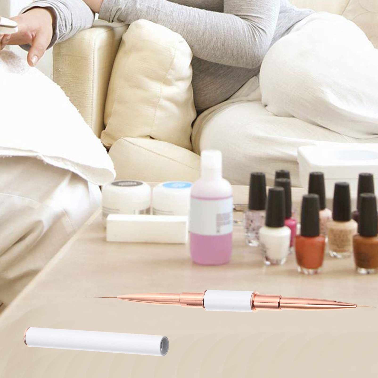 Professional Nail Art Liner Pen - Precise Gel Nail Brush for Manicure & Nail Design | DIY Nail Art Accessories for Salon, Home Use & Nail Painting | Perfect for Beginners & Professionals
