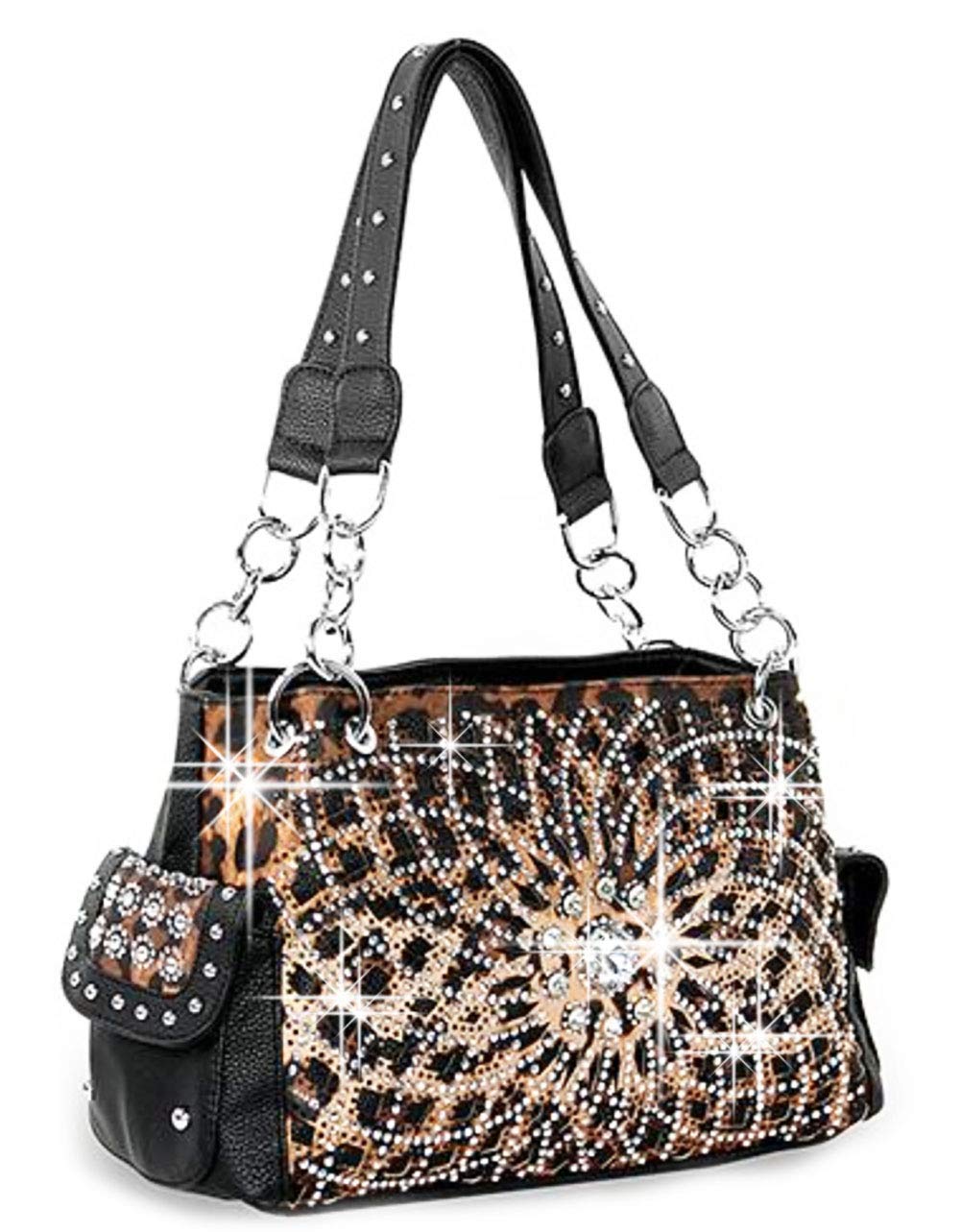 Zzfab Rhinestone Western Handbag - Stylish Concealed Carry Purse for Women | Perfect for Everyday Use, Night Out & Western Fashion Events