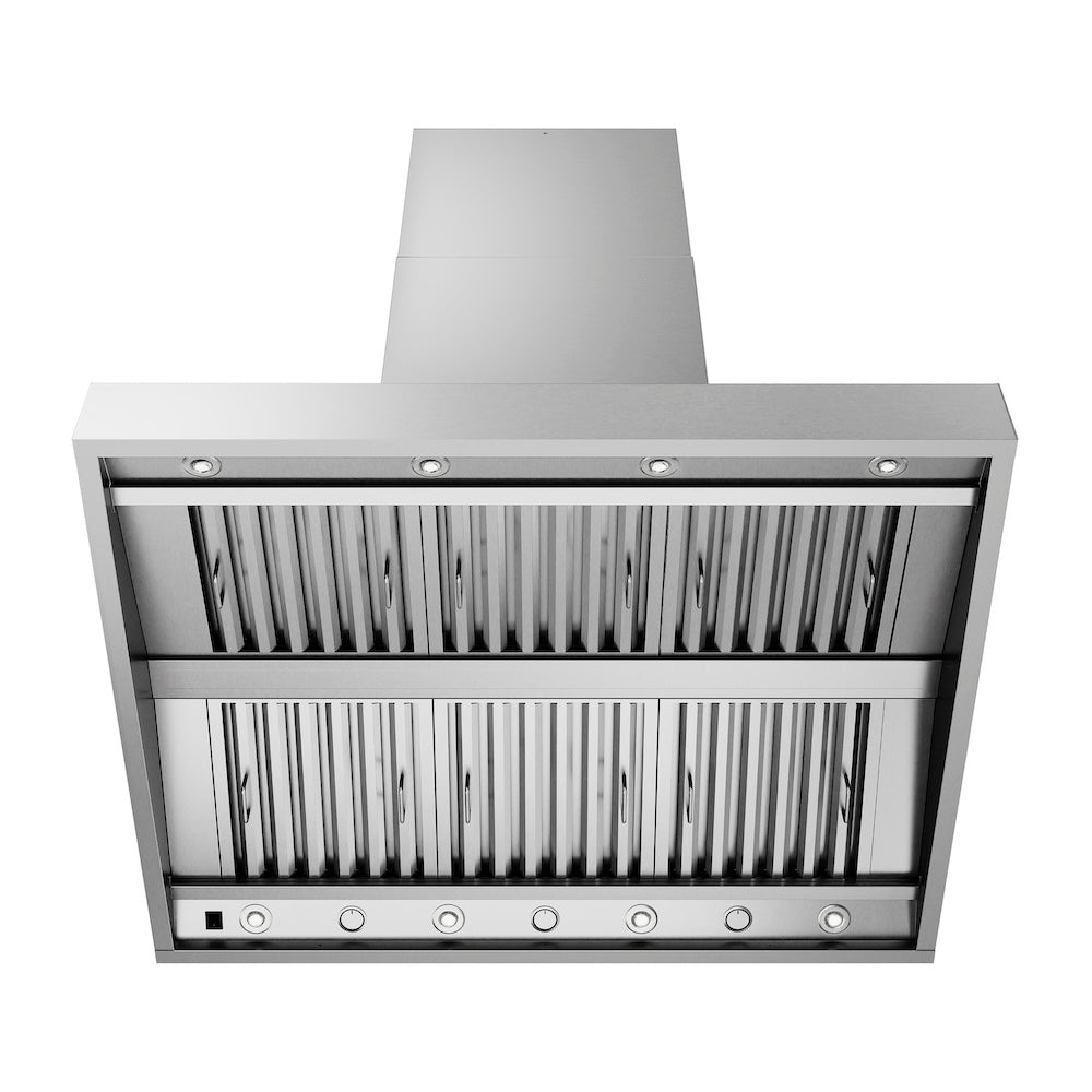 ZLINE 48 Inch Stainless Steel Island Mount Outdoor Grill Hood (GOi1 48) - Perfect for Backyard BBQ, Patio Cooking & Outdoor Kitchen Ventilation