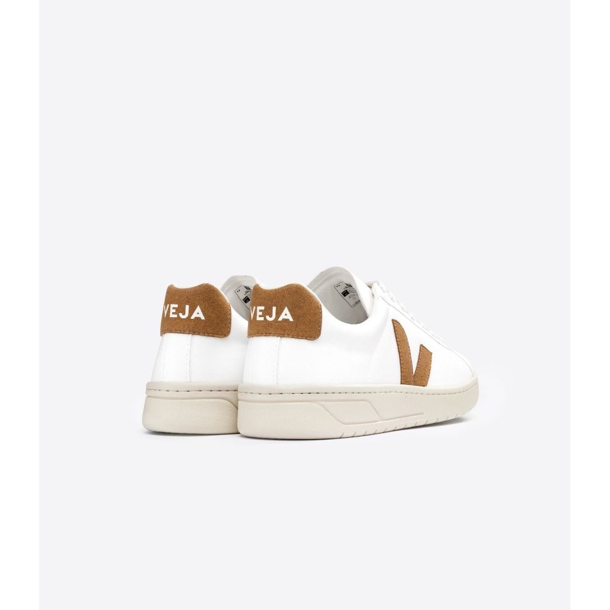 Veja Men's Urca CWL Sneakers - White Camel Leather Casual Shoes for Men | Comfortable & Stylish Walking Shoes for Everyday Wear, Work & Travel