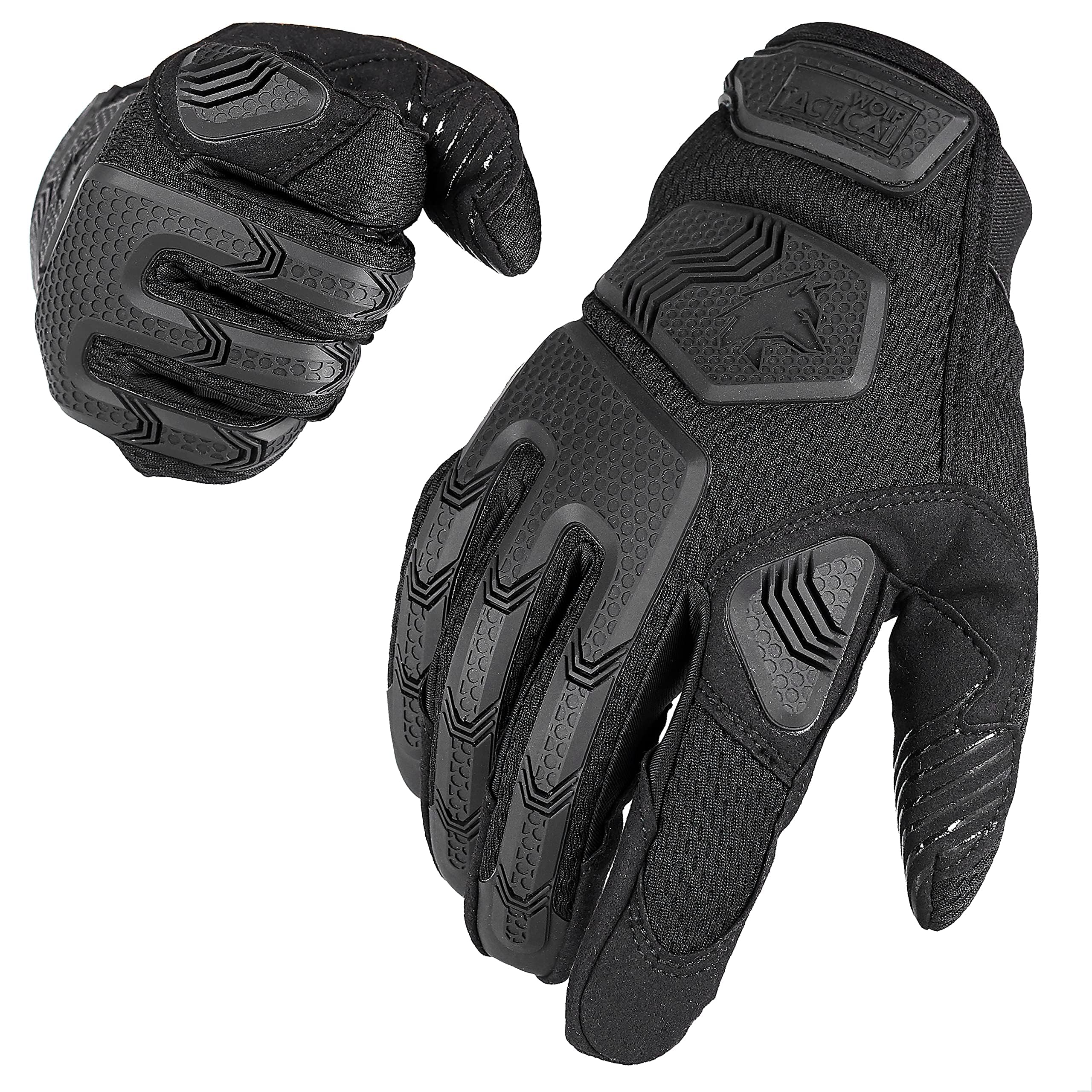 WOLF TACTICAL Shooting Gloves - Military & Tactical Gloves for Men - Airsoft, Paintball & Combat Gloves with Touchscreen Capability - Perfect for Outdoor Shooting, Hunting & Tactical Training