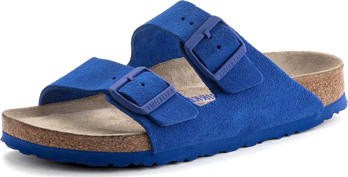 Birkenstock Women's Arizona SFB Slide Sandals - Comfortable Leather Footbed, Iron Oil Leather - Perfect for Casual Wear, Beach, and Summer Outfits