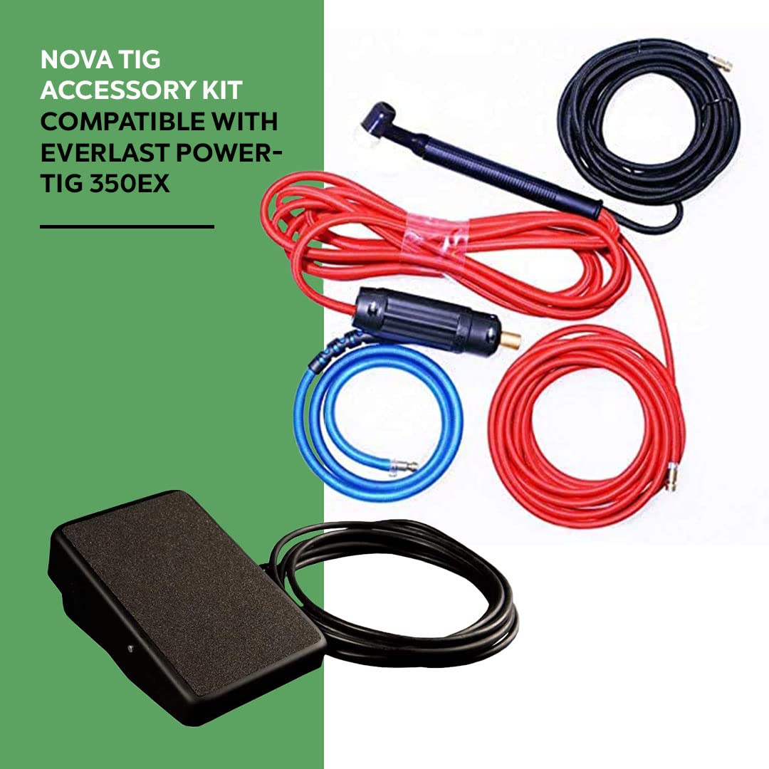 NOVA Tig Kit Accessory Kit - Compatible with Everlast PowerTIG 350EXT Welder | High-Quality Welding Torch Accessories for TIG Welding Projects & Metal Fabrication