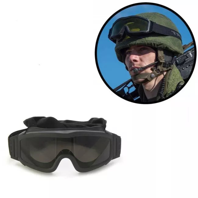 Russian Army 6B34 Ratnik Protective Goggles - Military Grade Eye Protection for Shooting, Hunting & Outdoor Activities - Impact Resistant Safety Glasses for Tactical Use & Extreme Conditions