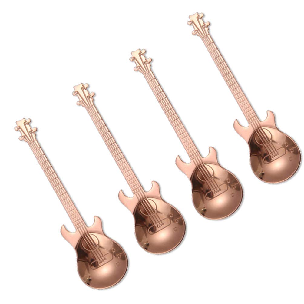 4-Piece Mixing Spoon Set - Stainless Steel Coffee Stirring Spoons for Kitchen, Bar & Coffee Shop - Perfect for Brewing, Baking & Mixing Drinks