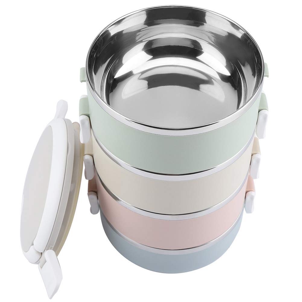 Sugoyi 4-Layer 2800ml Stainless Steel Thermal Lunch Box - Portable Insulated Food Container for Work, School & Picnics - Keeps Meals Hot or Cold for Hours