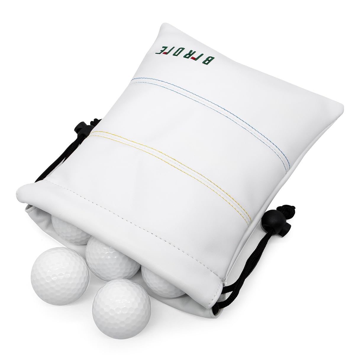 Premium Leather Golf Tee Pouch with Drawstring Closure - Durable Golf Accessories for Valuables & Essentials - Perfect for Golf Bags, Travel & On-Course Storage