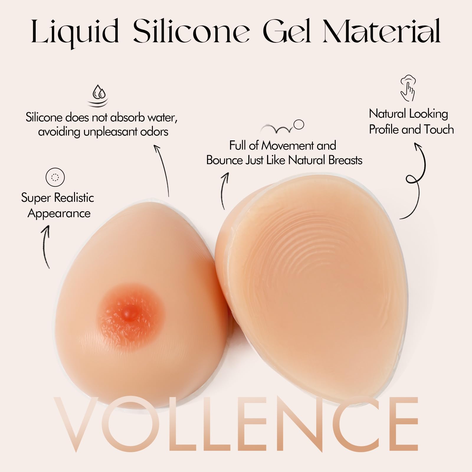 Premium Silicone Breast Forms for Mastectomy & Transgender - Natural Look & Comfortable Wear - Perfect for Daily Use, Cosplay, and Confidence Boost