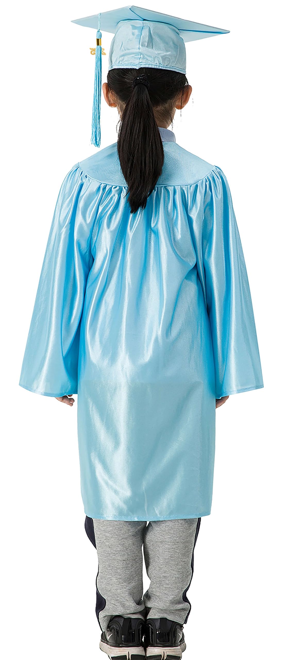 2025 Graduation Gown & Cap Set for Kindergarten & Preschool - Shiny Academic Regalia with Tassel - Perfect for Preschool Graduation Ceremonies & Photo Shoots