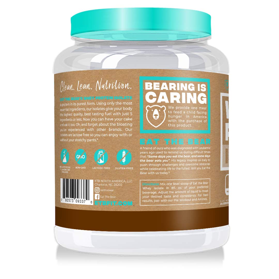 Premium Whey Protein Isolate Powder - 2 lbs Chocolate Flavor for Muscle Recovery & Weight Loss | Ideal for Post-Workout Shakes, Smoothies & Baking
