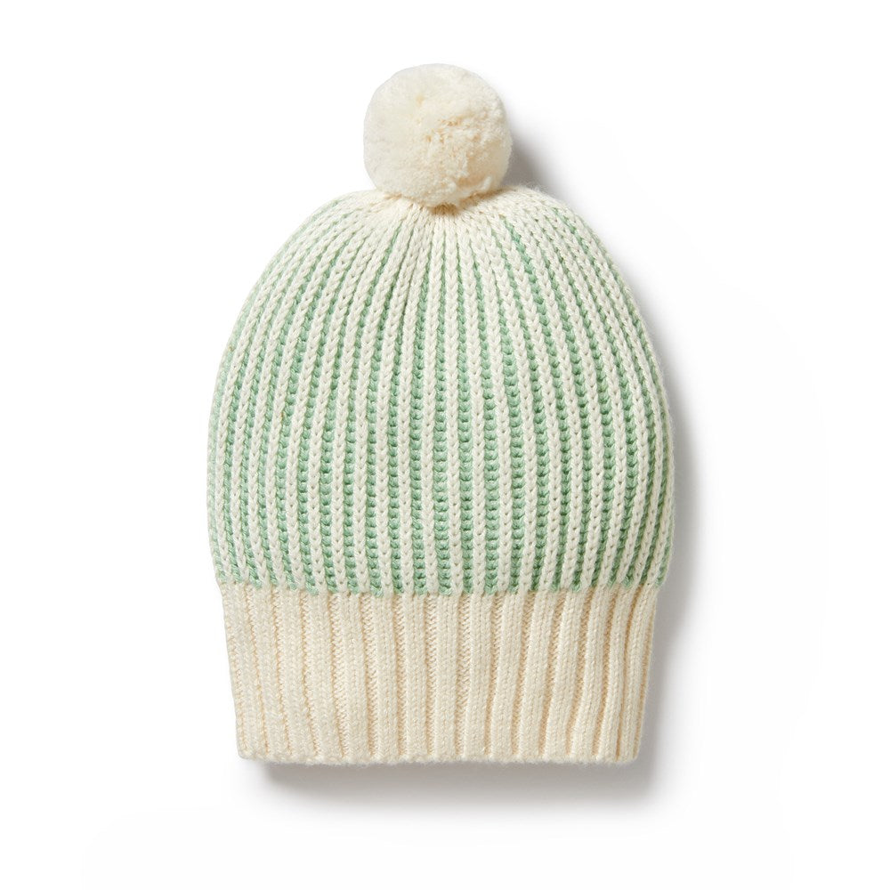 Stylish Mint Green Knitted Ribbed Beanie for Women & Men - Winter Warm Hat for Outdoor Activities, Hiking, and Casual Wear