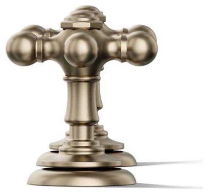 Kohler 98068-3-BN Artifacts Bathroom Sink Faucet Handles - Brushed Nickel Finish for Modern Vanity & Powder Room Upgrade | Durable & Stylish Bathroom Hardware