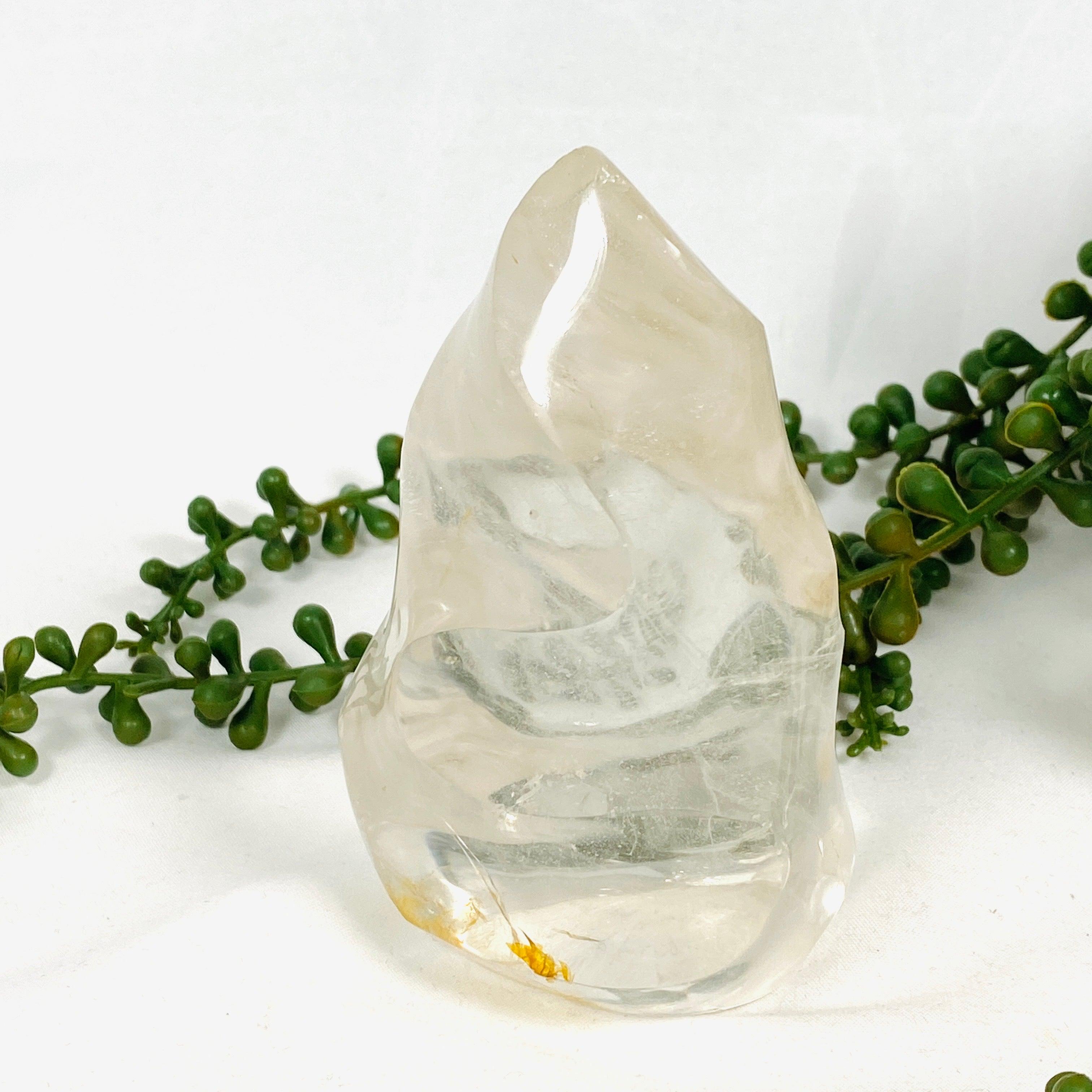 Natural Clear Hematoid Quartz Flame Points - Healing Crystal for Meditation, Energy Work & Home Decor | CR3666