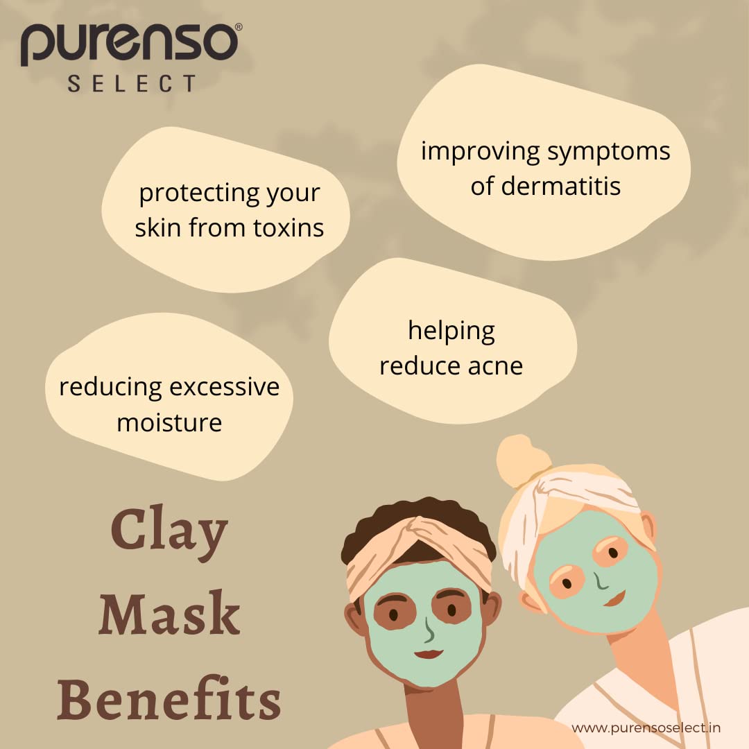Purenso Select - Premium Rose Kaolin Clay Powder for Face & Skin Care, 1Kg (35.2 oz) - Natural Detoxifying & Exfoliating Mask for Glowing Skin, DIY Beauty & Spa Treatments