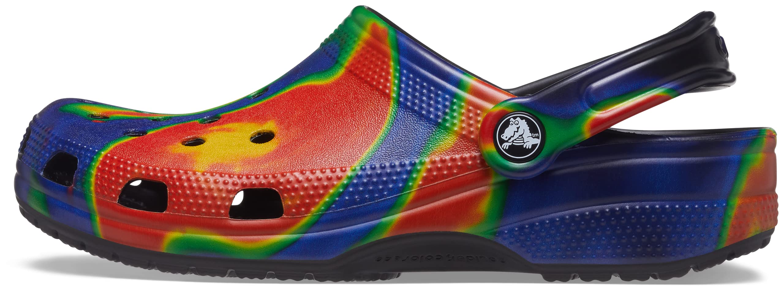 Crocs Unisex-Adult Classic Solar Rainbow Clogs - Comfortable Slip-On Water Shoes for Men & Women - Perfect for Beach, Pool, Garden, and Casual Wear