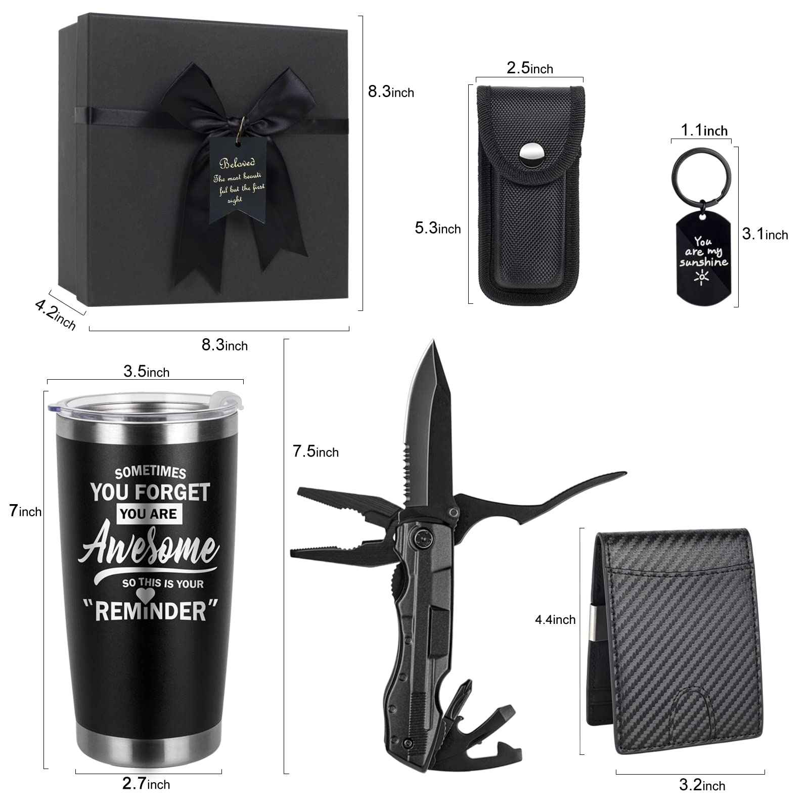 Funny Birthday & Christmas Gift Set for Men - Tumbler & Multitool Combo for Dad, Husband, Boyfriend, Brother, Son, Grandpa | Perfect for Father's Day, Anniversary & Special Occasions | Great for Office, Travel & Outdoor Adventures