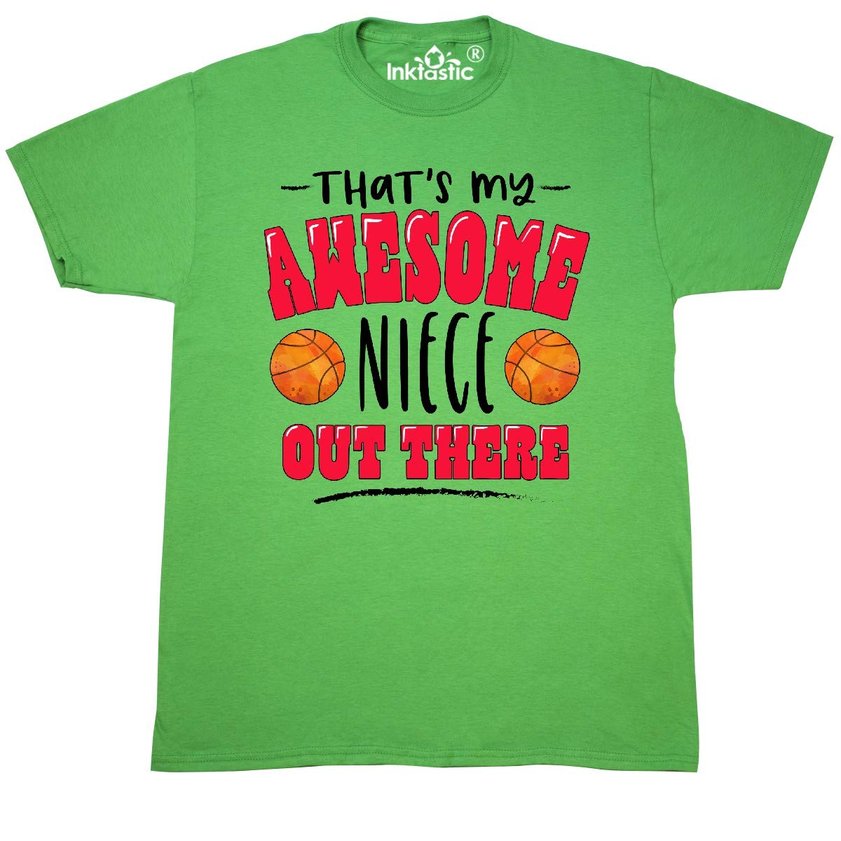 Inktastic 'That's My Awesome Niece' Basketball Design T-Shirt - Perfect Gift for Niece Who Loves Basketball & Sports