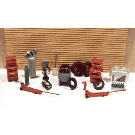 HO Scale Gas Station Interior Set - Perfect for Model Train Scenes