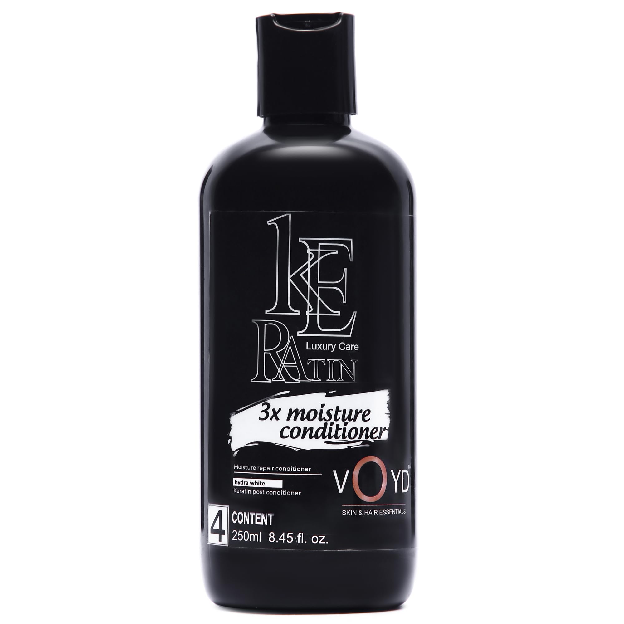 VOYD Keratin Hair Conditioner for Silky Smooth Strong Hair - 3X Moisture Repair Treatment for Dry Damaged Hair - Frizz Free Shiny Hair Care for Men & Women - Paraben & Sulfate Free - 250ml - Perfect for Daily Use, Salon-Quality Results at Home, Post-Color Treatment Care