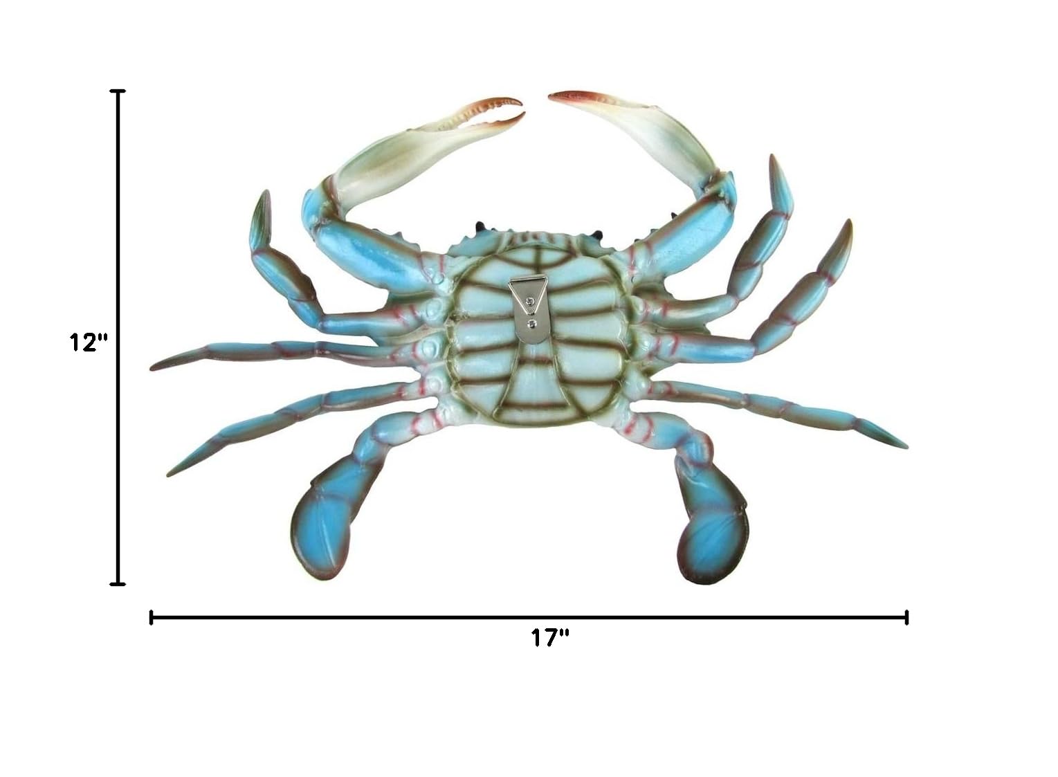 Large Maryland Blue Crab Wall Plaque - Coastal Nautical Decor for Beach House, Tiki Bar & Home | Perfect for Living Room, Patio, or Outdoor Spaces