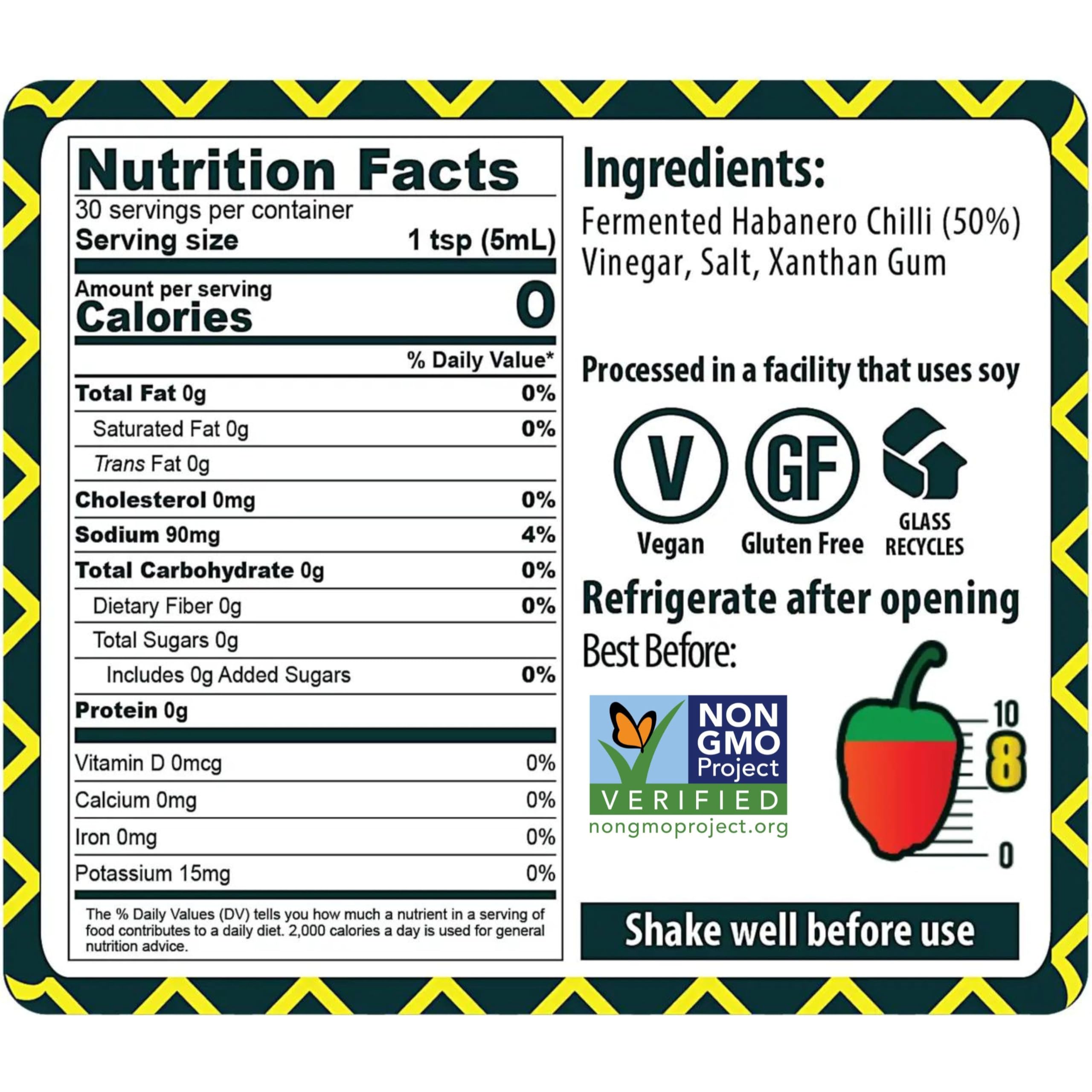 Habanasco Fermented Habanero Hot Sauce by African Dream Foods - Tangy Extra Spicy Vinegar-Based Pepper Sauce | Glass Bottle 5 fl oz (2-Pack) | Perfect for Tacos, Wings & Bloody Marys
