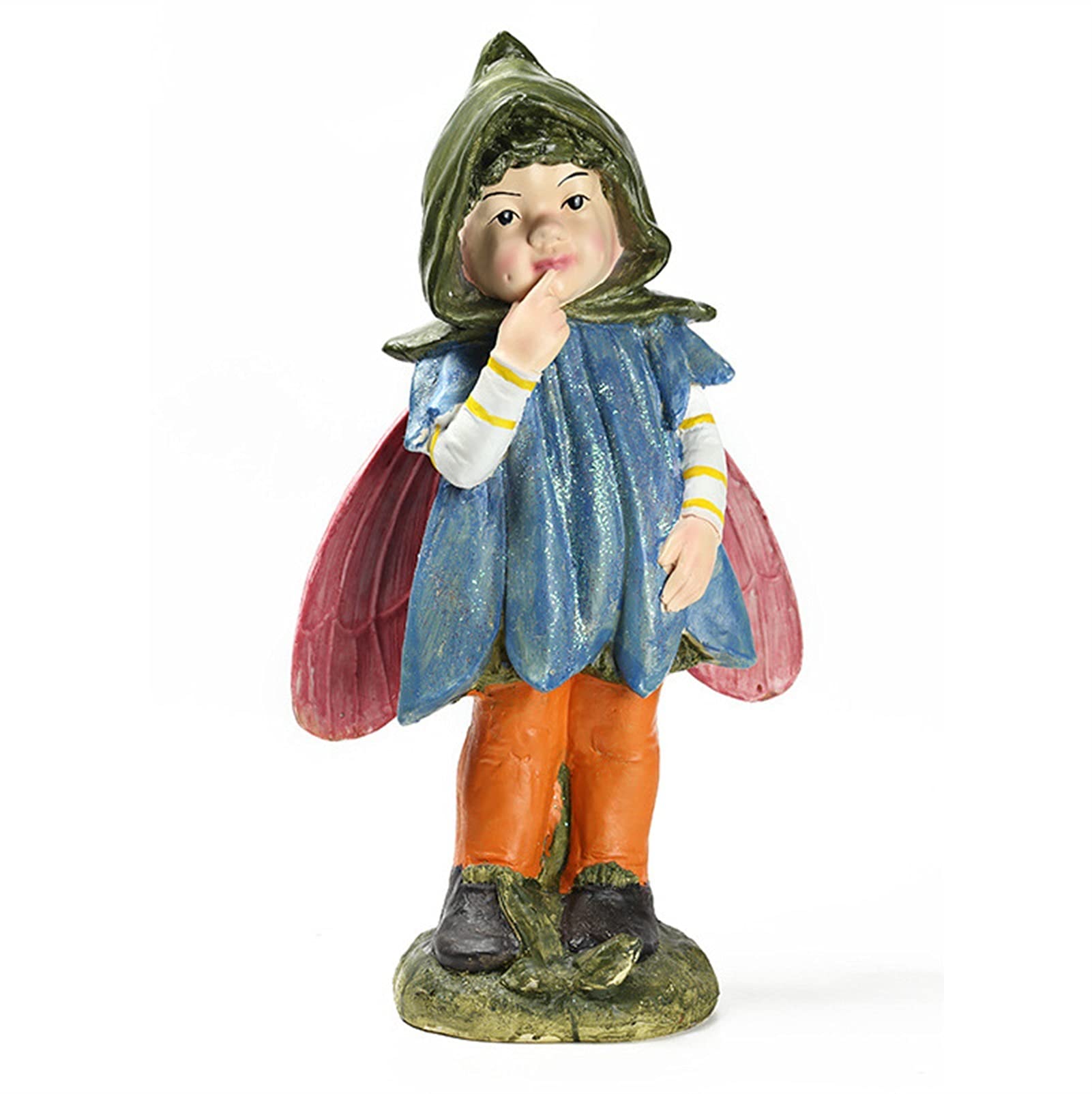 Sknonr Cherub Garden Statue - 23.23 Inch Tall Outdoor Resin Elf Figurine for Garden, Balcony, Patio Decor - Perfect for Fairy Garden, Landscape Design & Home Ornament