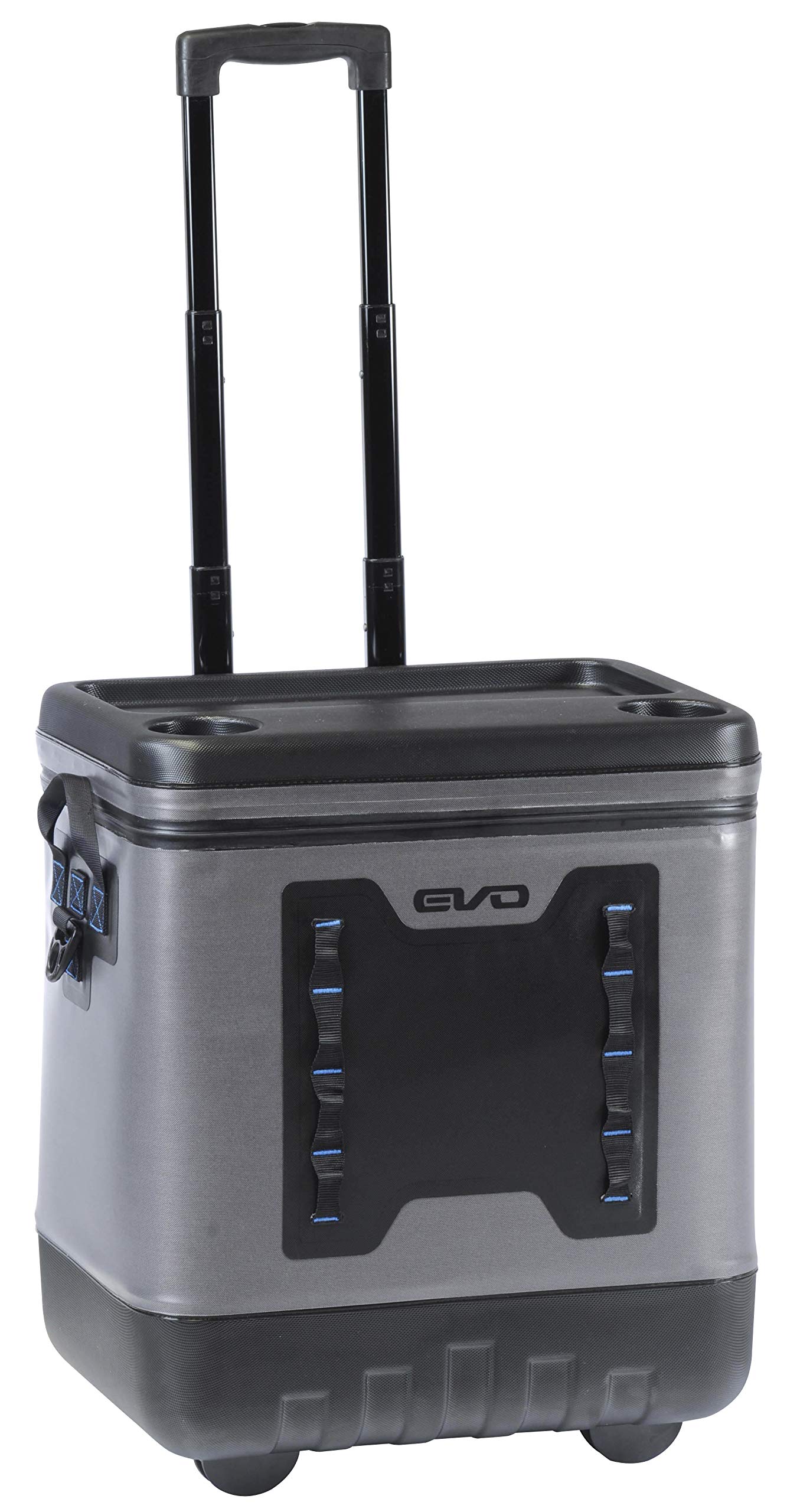 Premium EVO Rolling Cooler - Leakproof & Insulated Outdoor Cooler with ABS Molded Top, 8 Accessory Loops, Retractable 4-Stage Handle - Perfect for Camping, Beach Trips & Tailgating Parties
