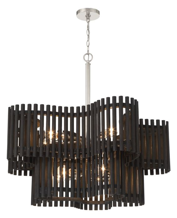 Craftmade Freeform 10-Light Chandelier - Modern Crystal Ceiling Light Fixture for Dining Room, Living Room & Bedroom Decor