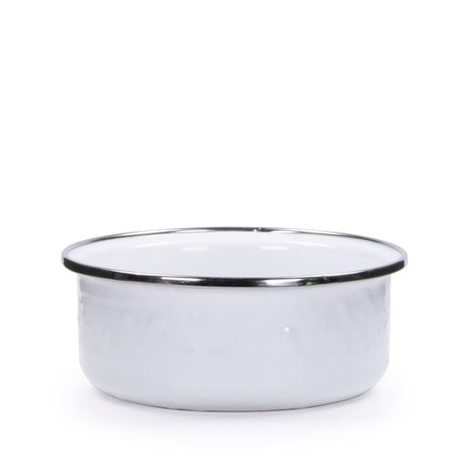Premium White Enamel Soup Bowls Set of 4 - Durable Porcelain-Coated Steel Bowls for Soup, Cereal, Pasta - Perfect for Camping, Picnics & Rustic Kitchen Decor