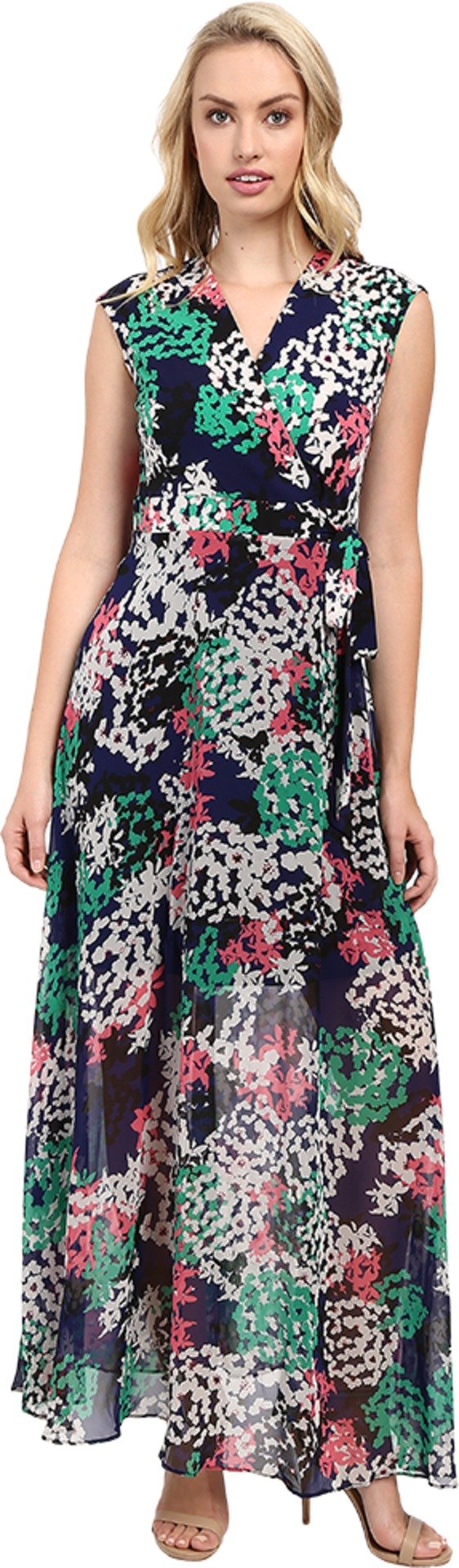 Taylor Women's Floral Print Jersey & Chiffon Mini/Maxi Dress - Perfect for Summer Parties, Beach Vacations & Casual Outings