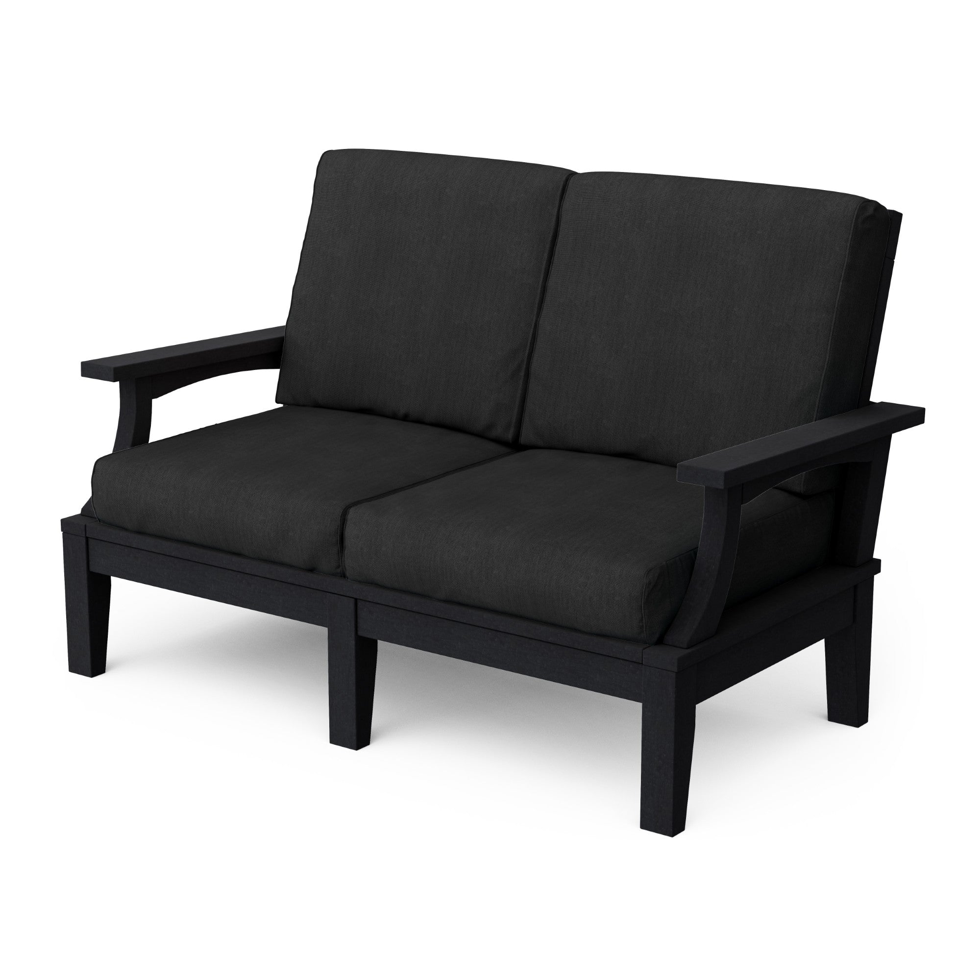 Heritage Deep Seating Love Seat Cushioned Sofa - Outdoor Patio Furniture for Garden, Poolside & Backyard Relaxation