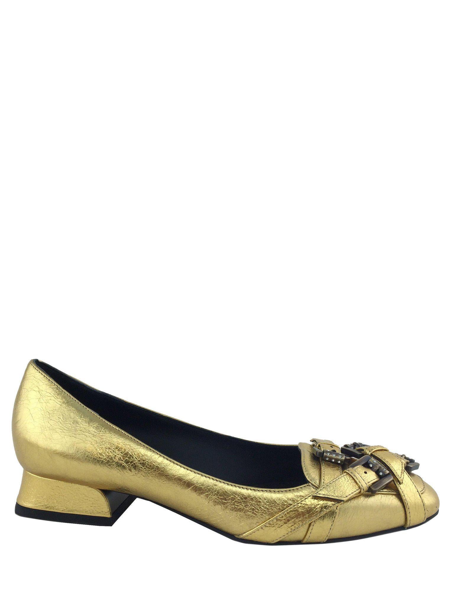 Bottega Veneta Embellished Metallic Leather Ballerina Flats - Women's Size 7.5 (US) - Luxury Comfort for Office, Parties & Special Occasions