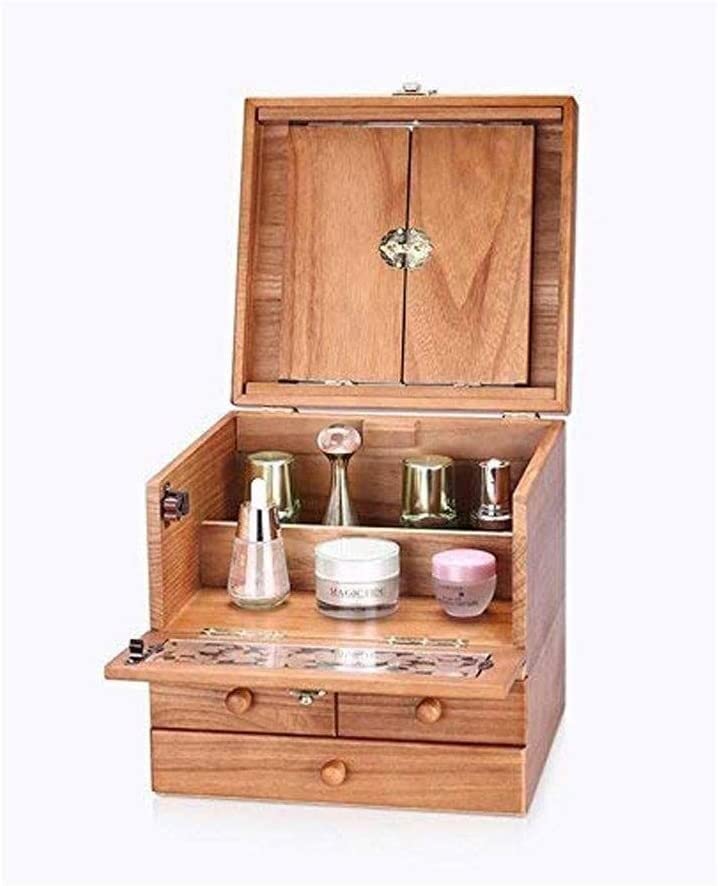 Luxury Vintage Jewelry Box for Women - Elegant European Style Jewelry Storage & Cosmetic Organizer (Natural Color) - Perfect for Gift, Travel & Home Decor