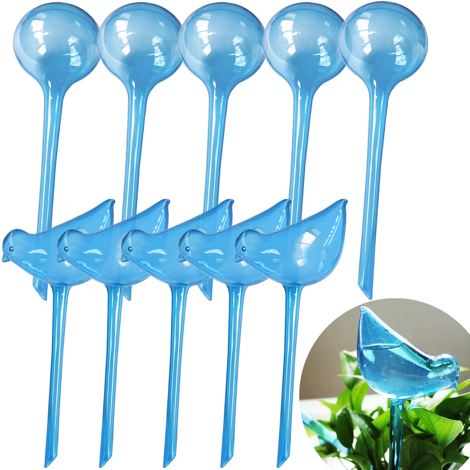 10pcs Self-Watering Plant Bulbs - Automatic Drip Irrigation Devices for Indoor & Outdoor Plants | Perfect for Vacation Care, Hanging Baskets, Potted Flowers & Garden Watering Solutions