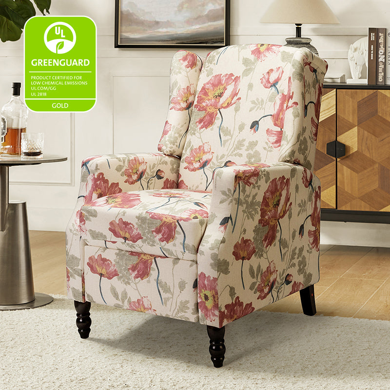 Lilith Upholstered Recliner Chair - Adjustable Backrest & Footrest, Ergonomic Living Room Reclining Chair for Relaxing, Reading & Watching TV