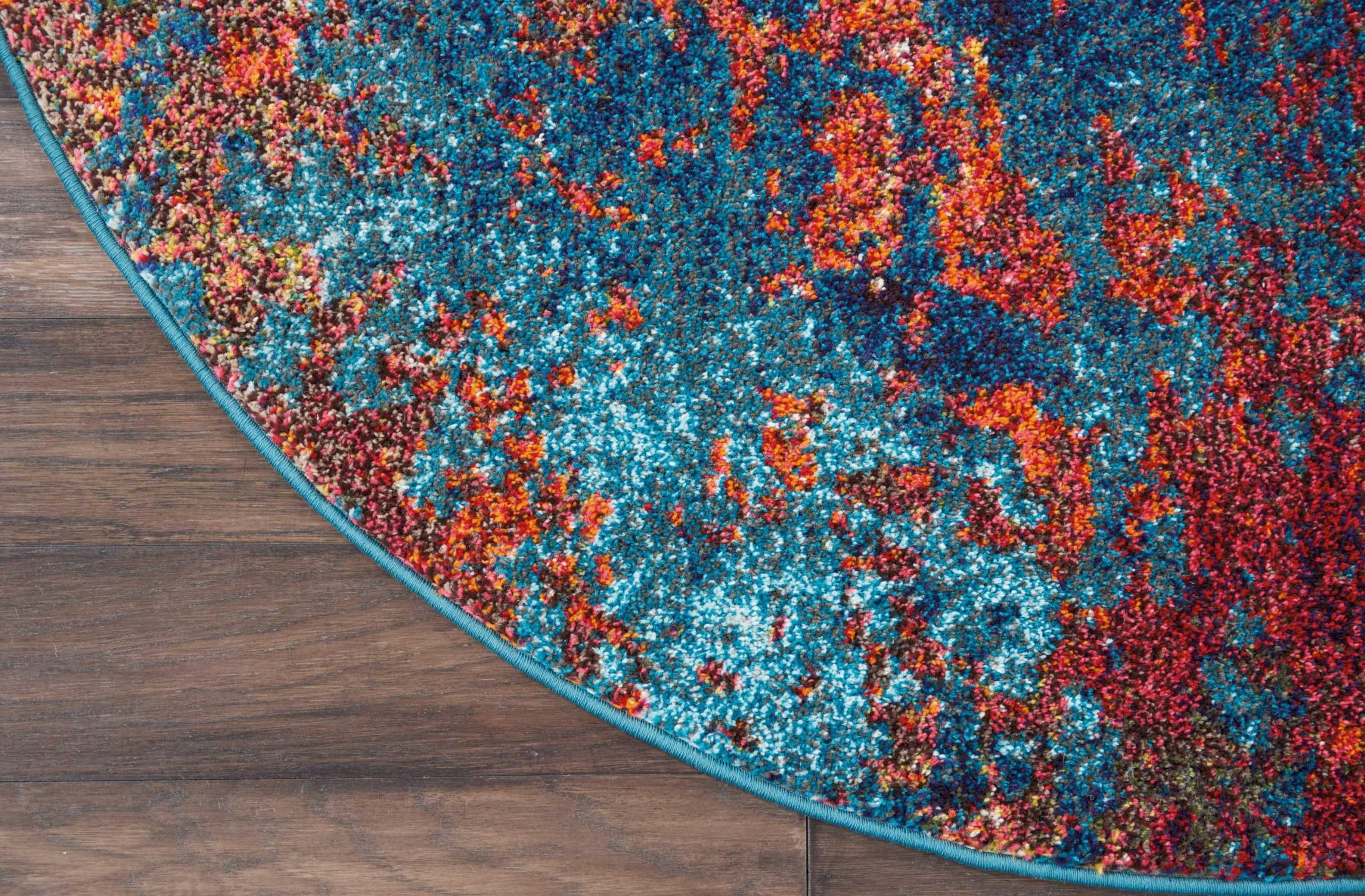 Nourison Celestial Red/Blue Atlantic 7'10