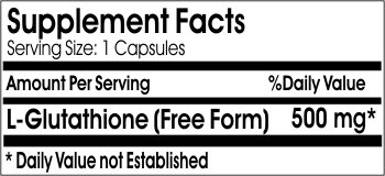 PureControl Supplements L-Glutathione 500mg - 100 Capsules | Antioxidant Support for Skin Whitening, Detox & Immune Boost | Perfect for Daily Wellness & Anti-Aging Routine