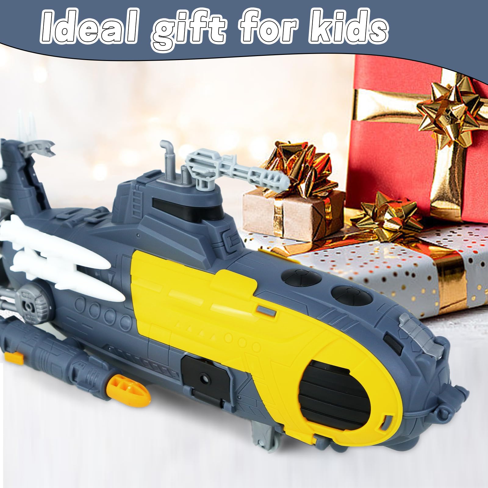 CORPER TOYS Military Submarine Playset with Army Vehicles & Action Figures - Kids Army Toy Set for Boys Ages 3+ | Perfect Gift for Birthday & Christmas | Underwater Battle & Adventure Role Play