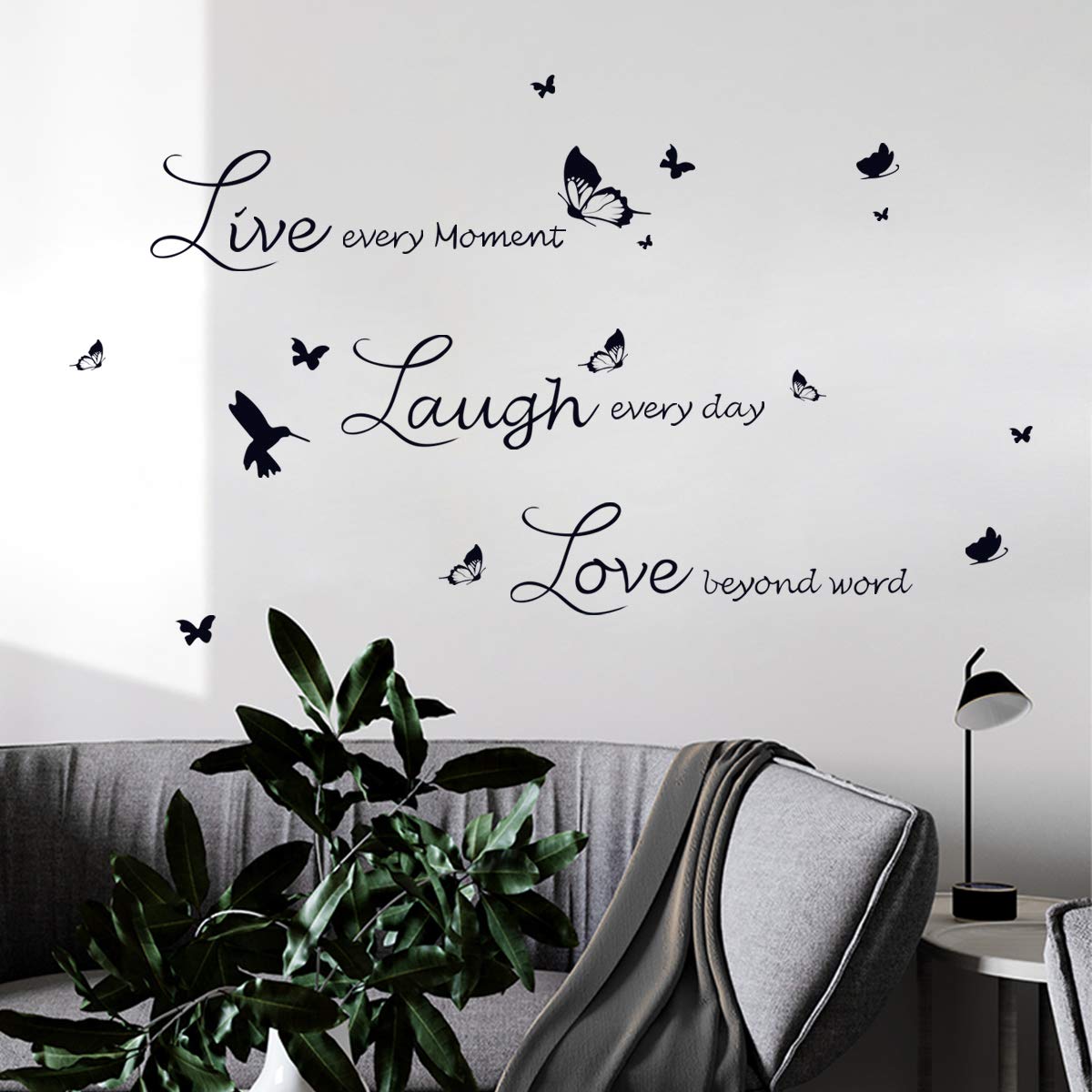 Live Laugh Love Wall Decals - Family Quote Stickers for Bedroom & Living Room