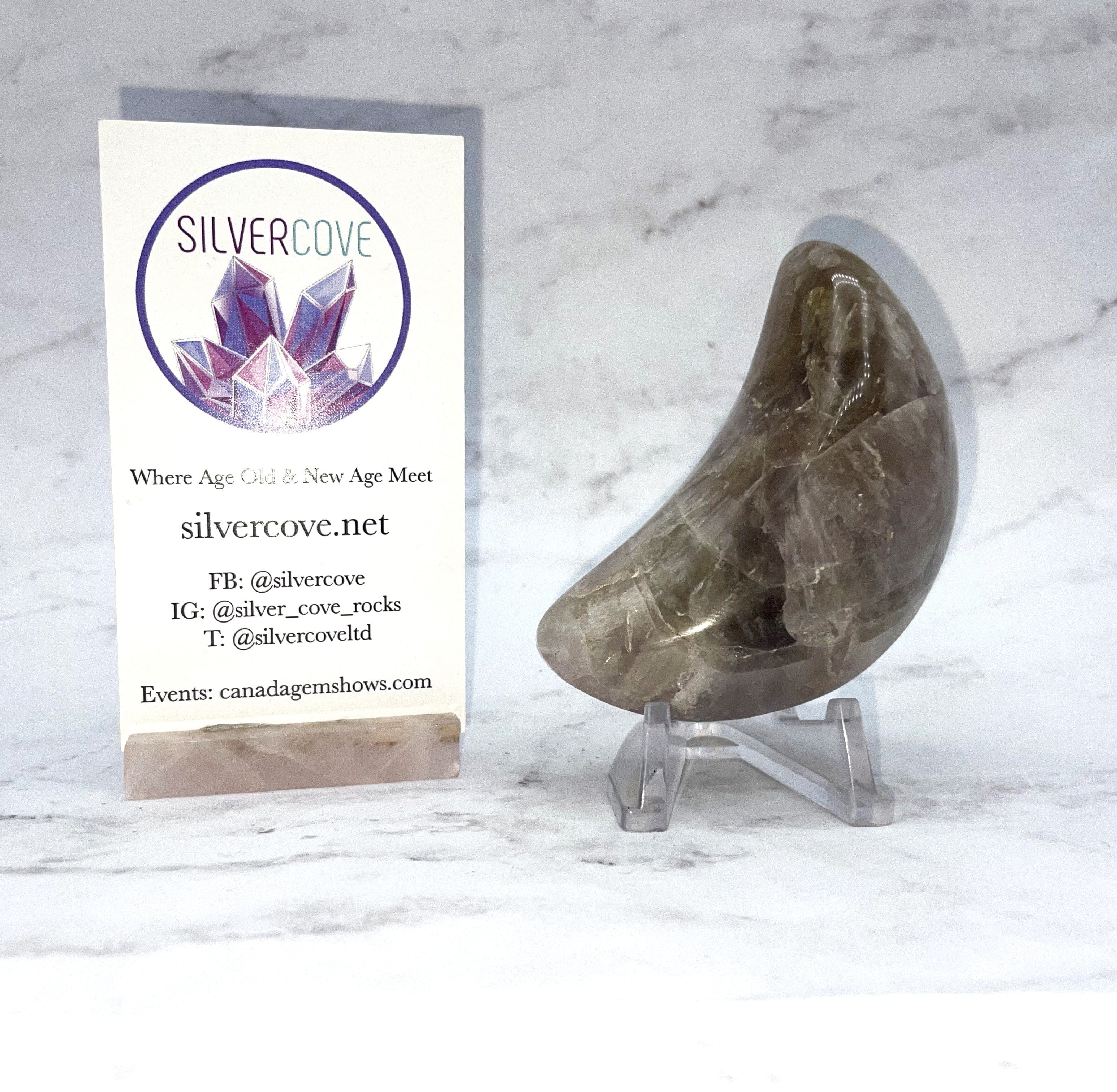 Natural Ametrine Moon Carving Gemstone - Healing Crystal for Meditation, Yoga & Spiritual Decor | Perfect for Home, Office & Gift Giving